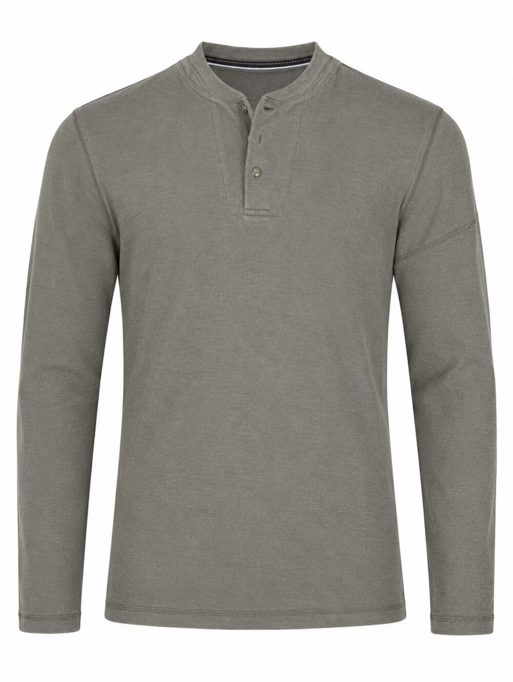 Denver Hayes Olive Khaki Long Sleeve Casual Soft Cotton Everyday Henley Shirt M